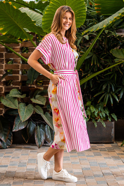 One Kiss Midi Shirt Dress