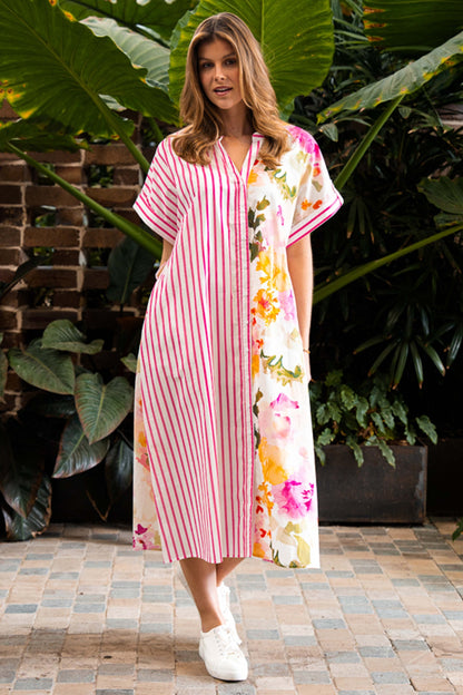 One Kiss Midi Shirt Dress