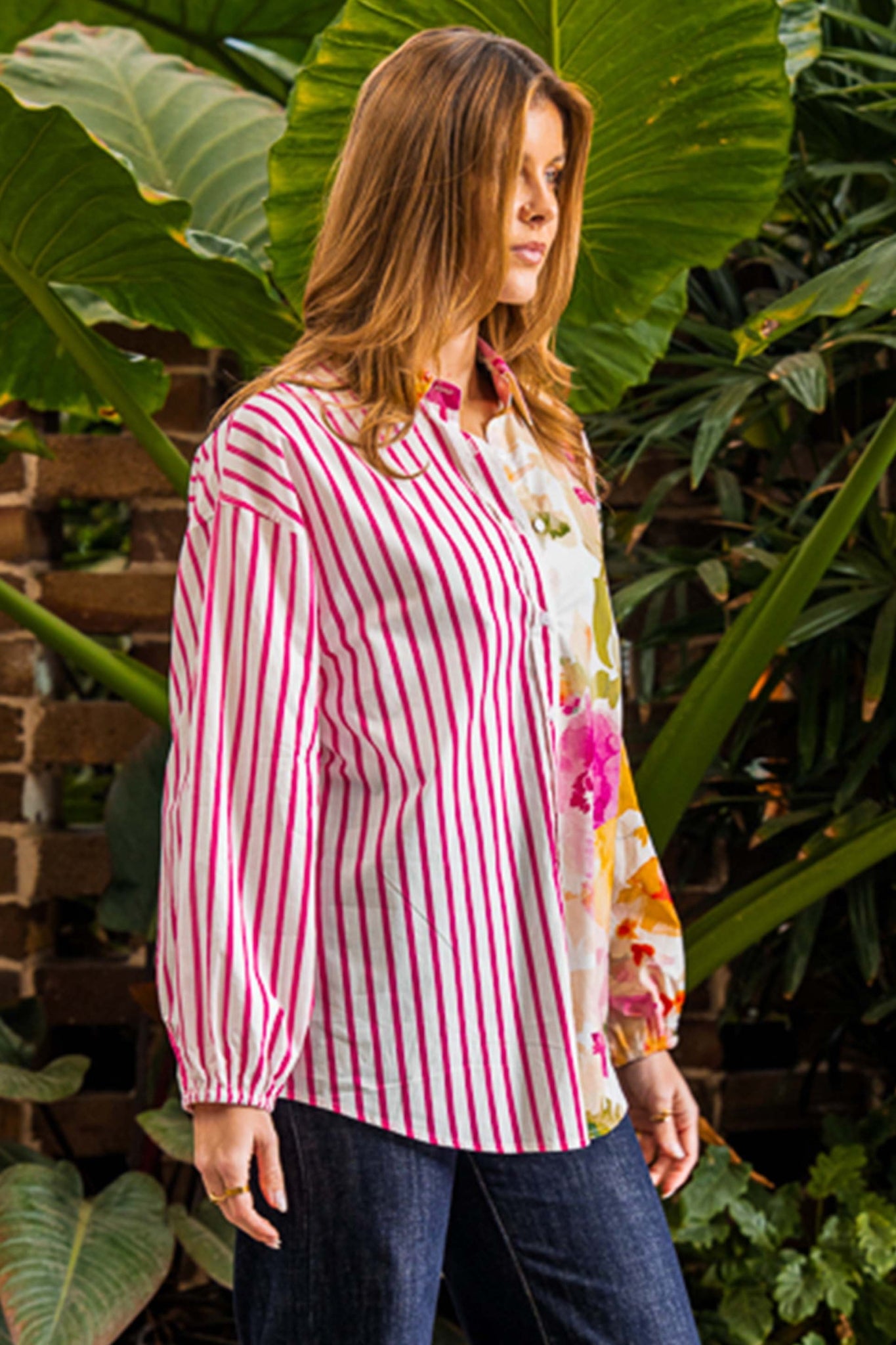 One Kiss Striped Shirt