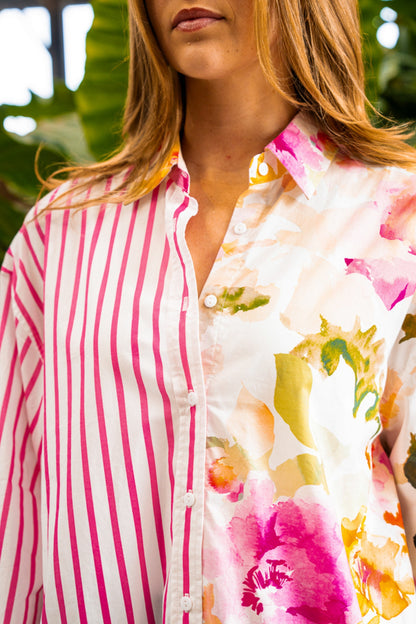One Kiss Striped Shirt