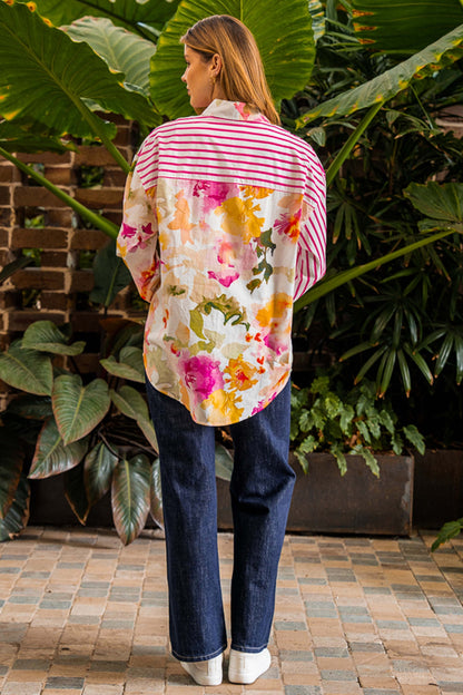 One Kiss Striped Shirt