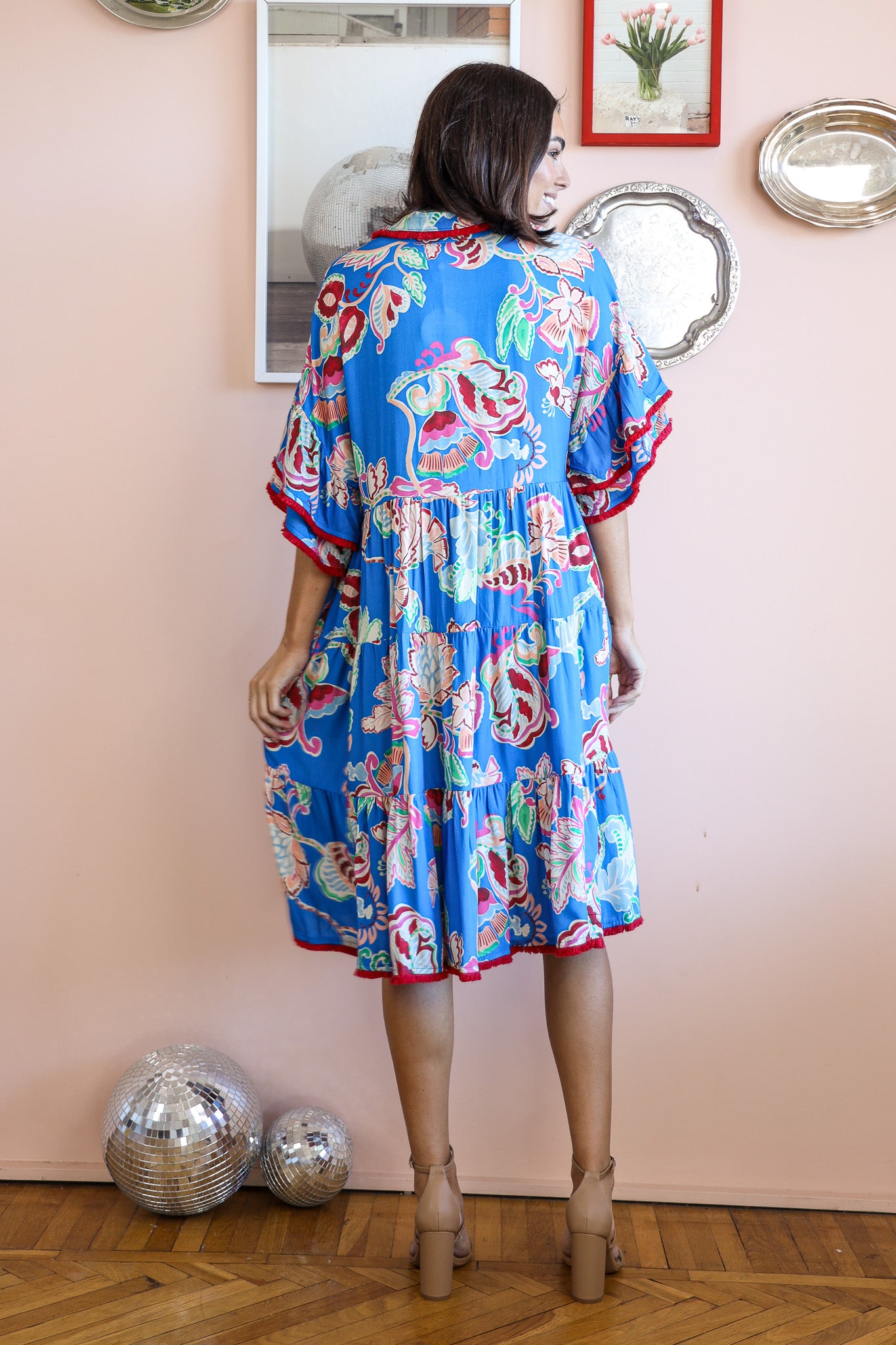 FORGET ME NOT DRESS IN SAPPHIRE BLUE FLORAL