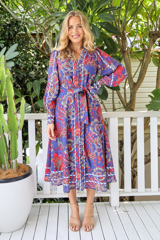 OPULENCE MIDI SHIRT DRESS