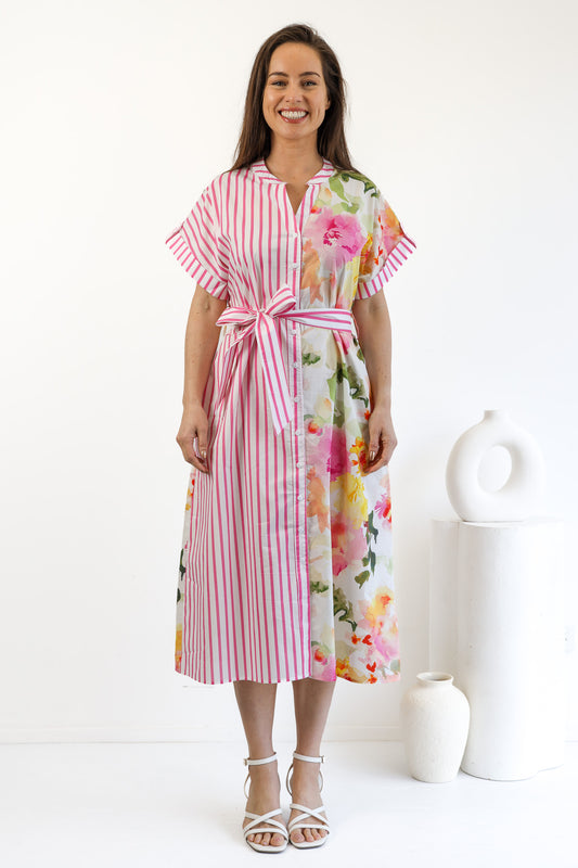 One Kiss Midi Shirt Dress