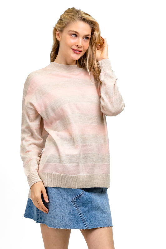 NATALIA CREW NECK KNIT - PINK