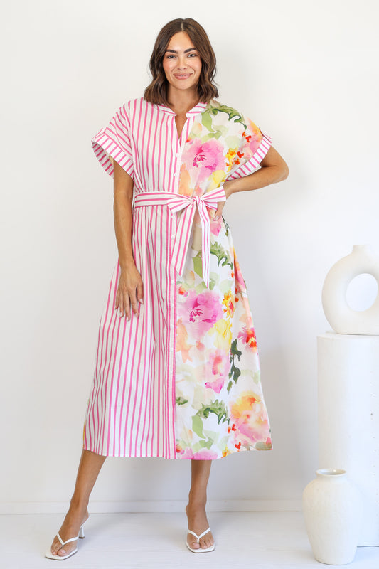One Kiss Midi Shirt Dress