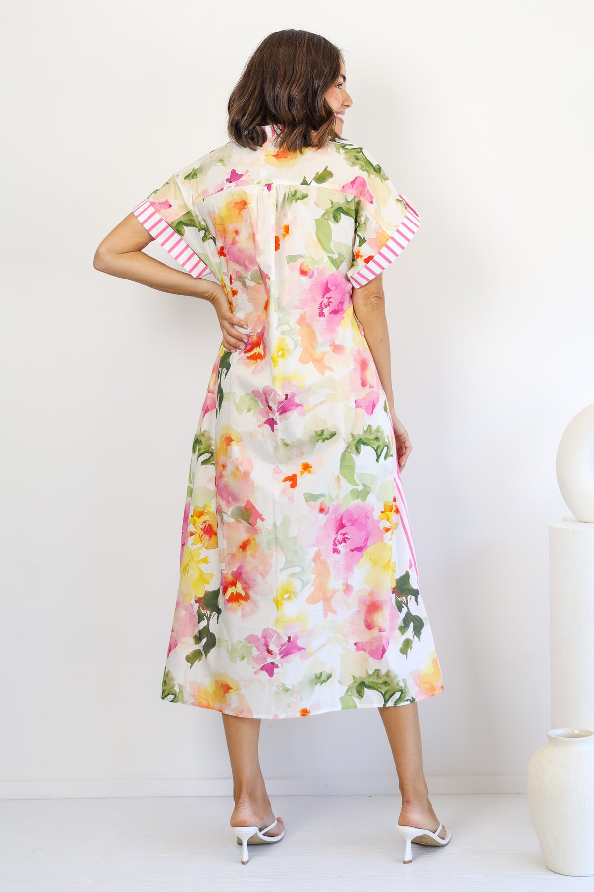 One Kiss Midi Shirt Dress