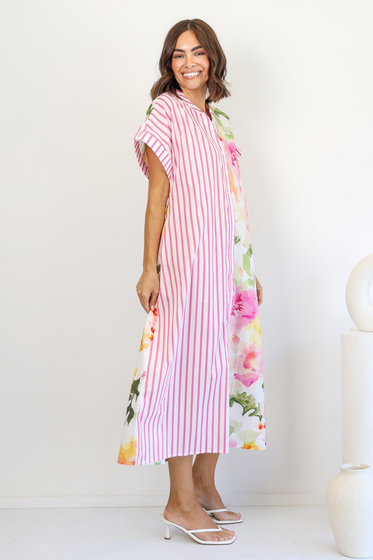 One Kiss Midi Shirt Dress