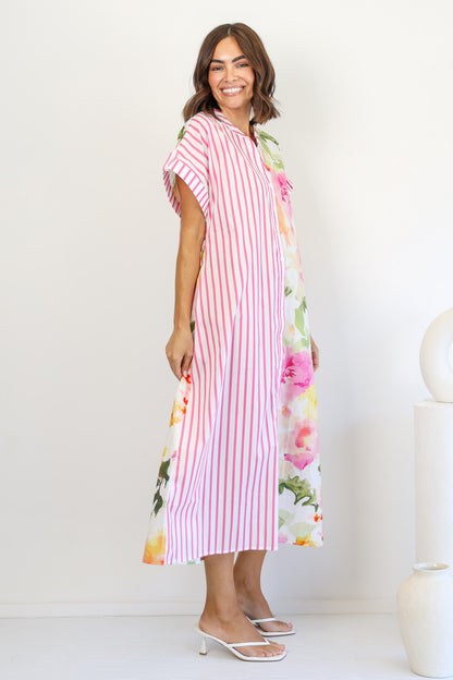 One Kiss Midi Shirt Dress