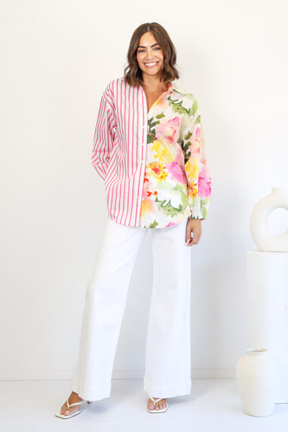 One Kiss Striped Shirt
