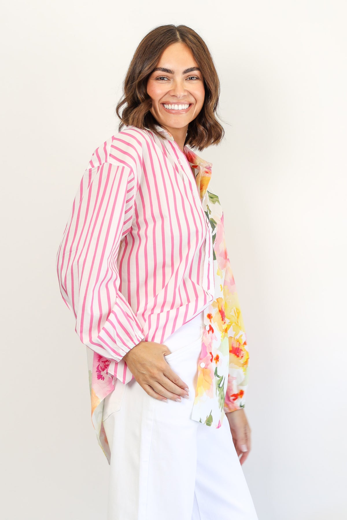 One Kiss Striped Shirt