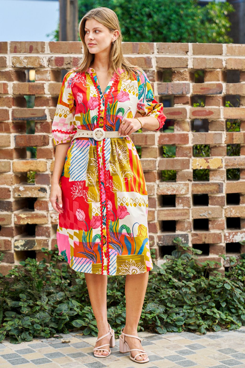 ELOISE SHIRT DRESS - TROPICANA PRINT