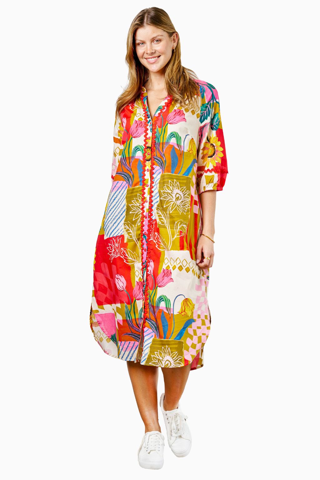 ELOISE SHIRT DRESS - TROPICANA PRINT