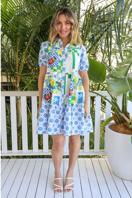 LEMON GROVE SHIRT DRESS - LEMON PRINT