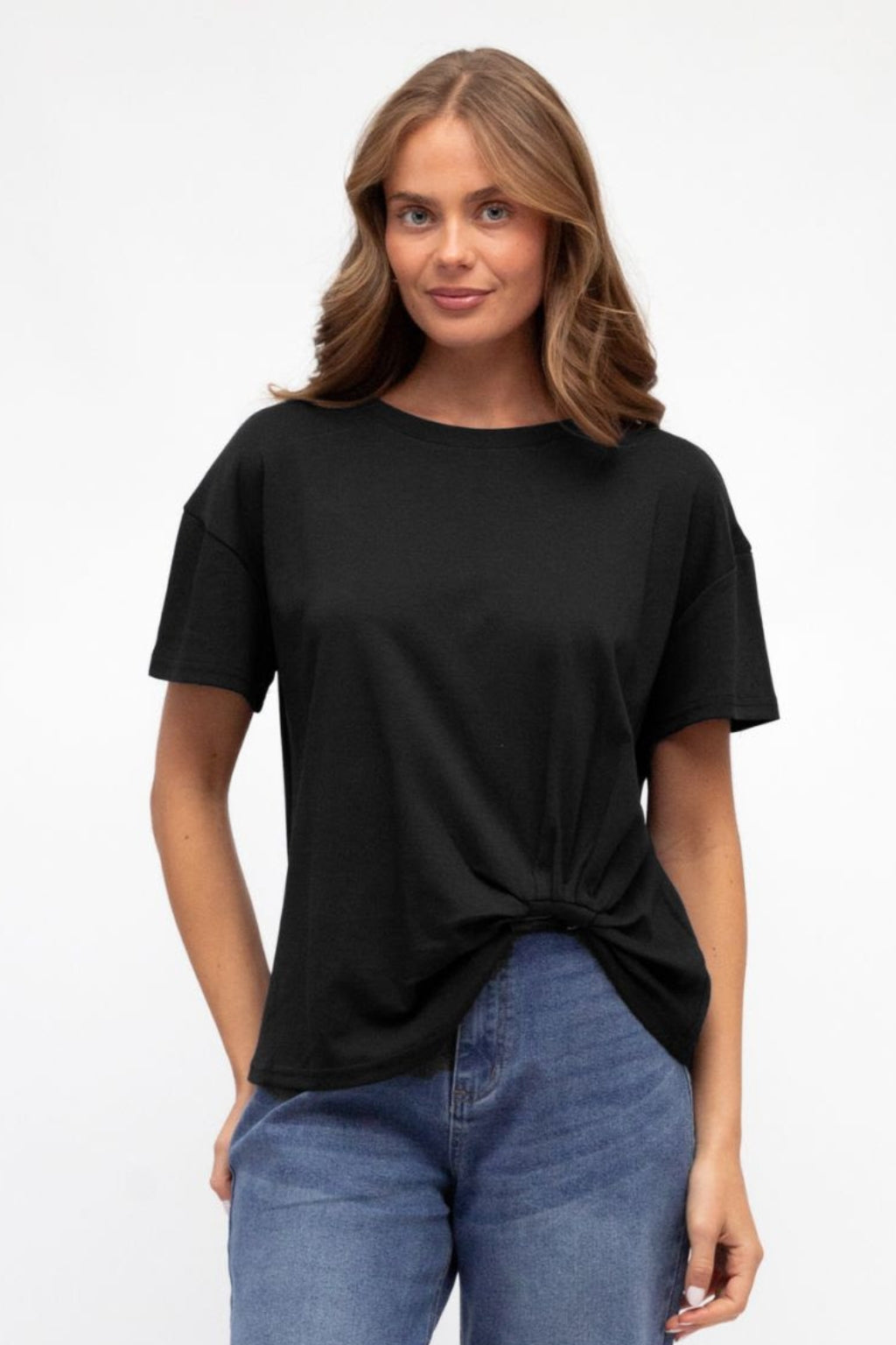 Tuck Me In Cotton Tee In Black