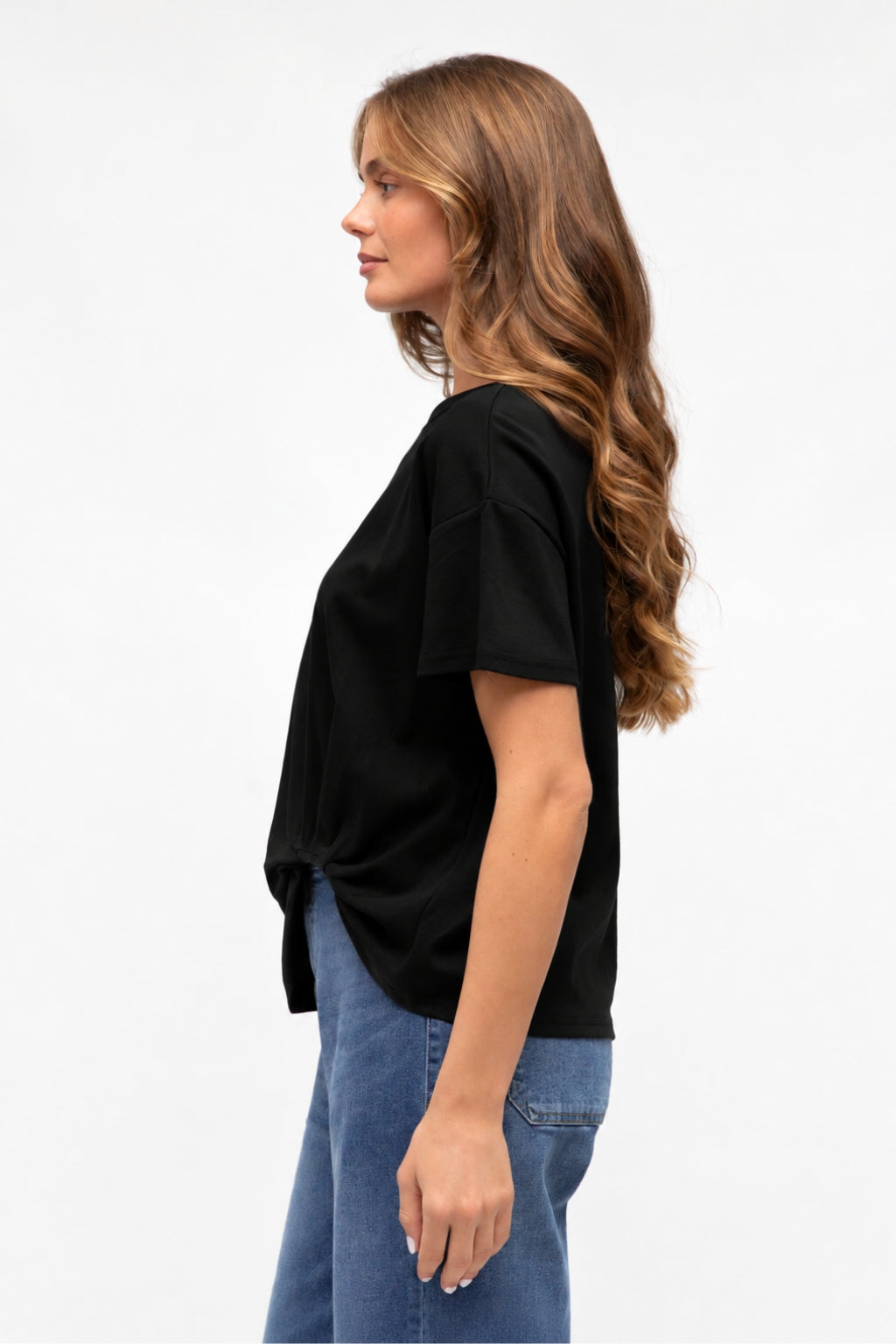 Tuck Me In Cotton Tee In Black