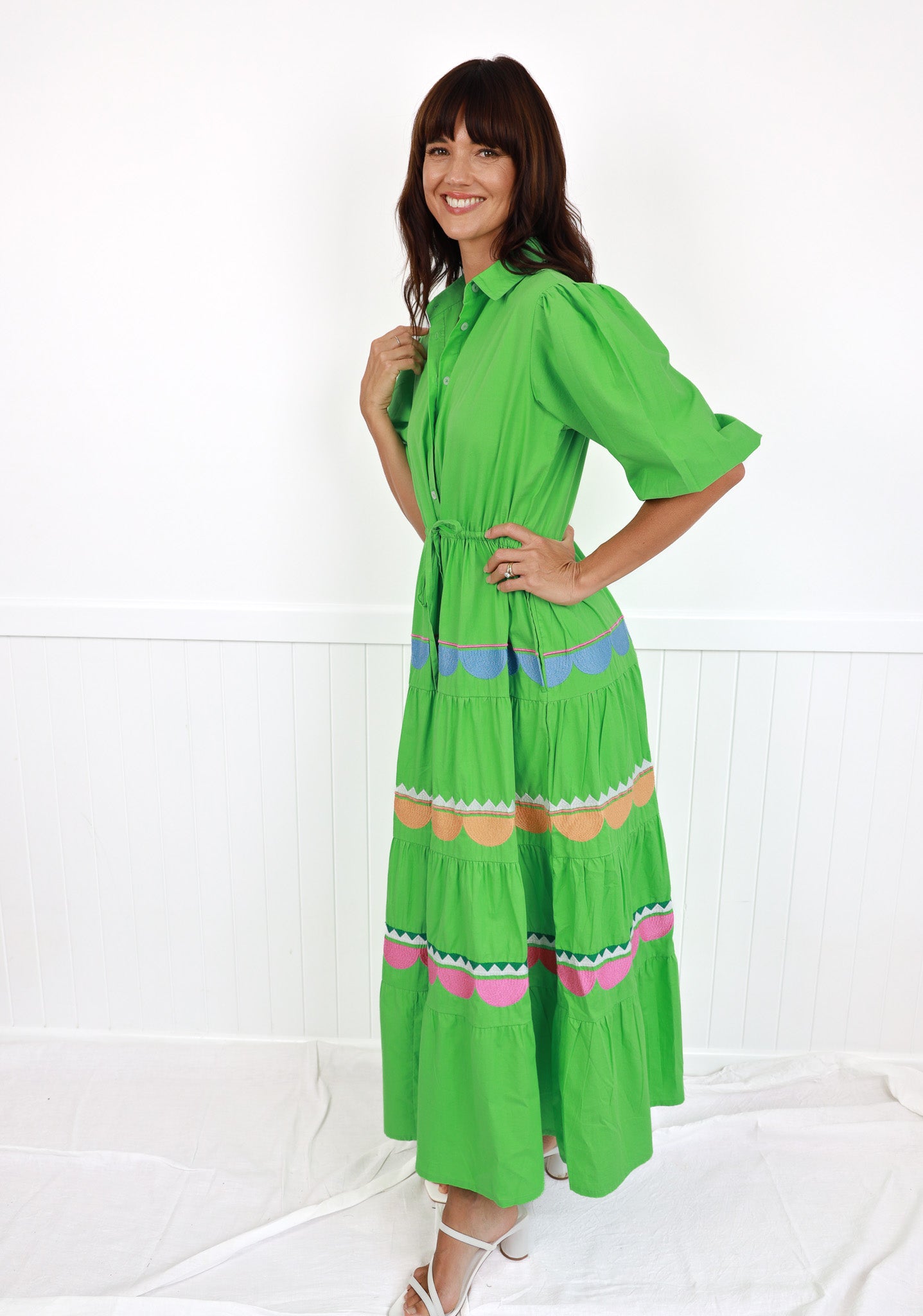 SANTORINI DRESS - GREEN