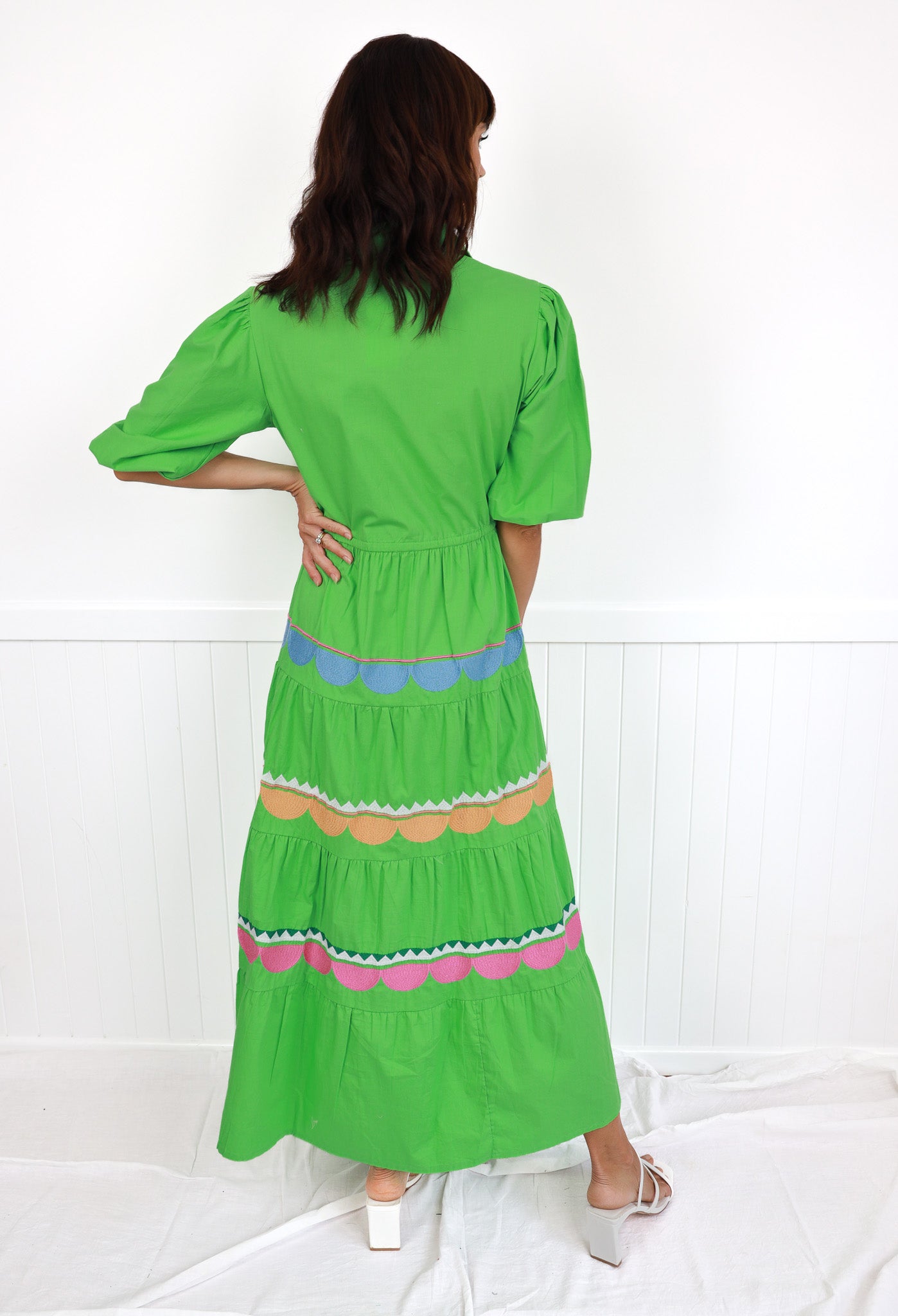 SANTORINI DRESS - GREEN