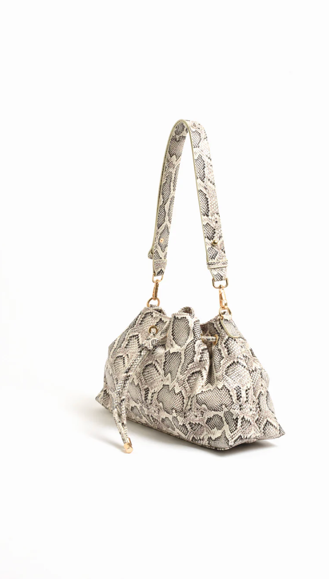 VIOLA GATHERED SNAKE BAG