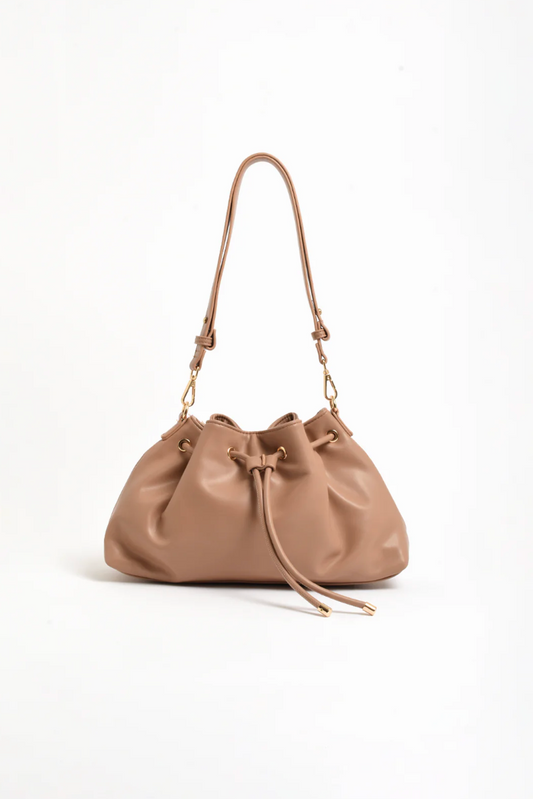 VIOLA GATHERED BAG - CAMEL