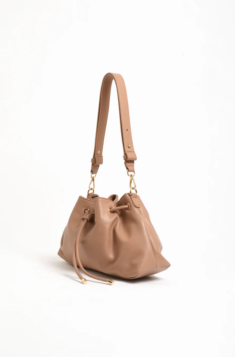 VIOLA GATHERED BAG - CAMEL