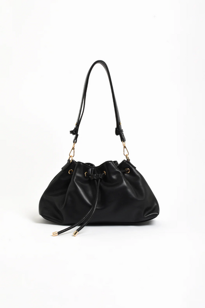 VIOLA GATHERED BAG - BLACK
