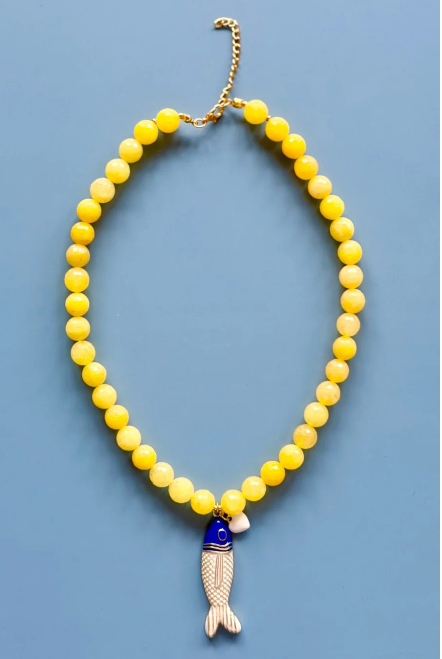 YELLOW JADE SUMMER NECKLACE