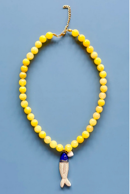 YELLOW JADE SUMMER NECKLACE