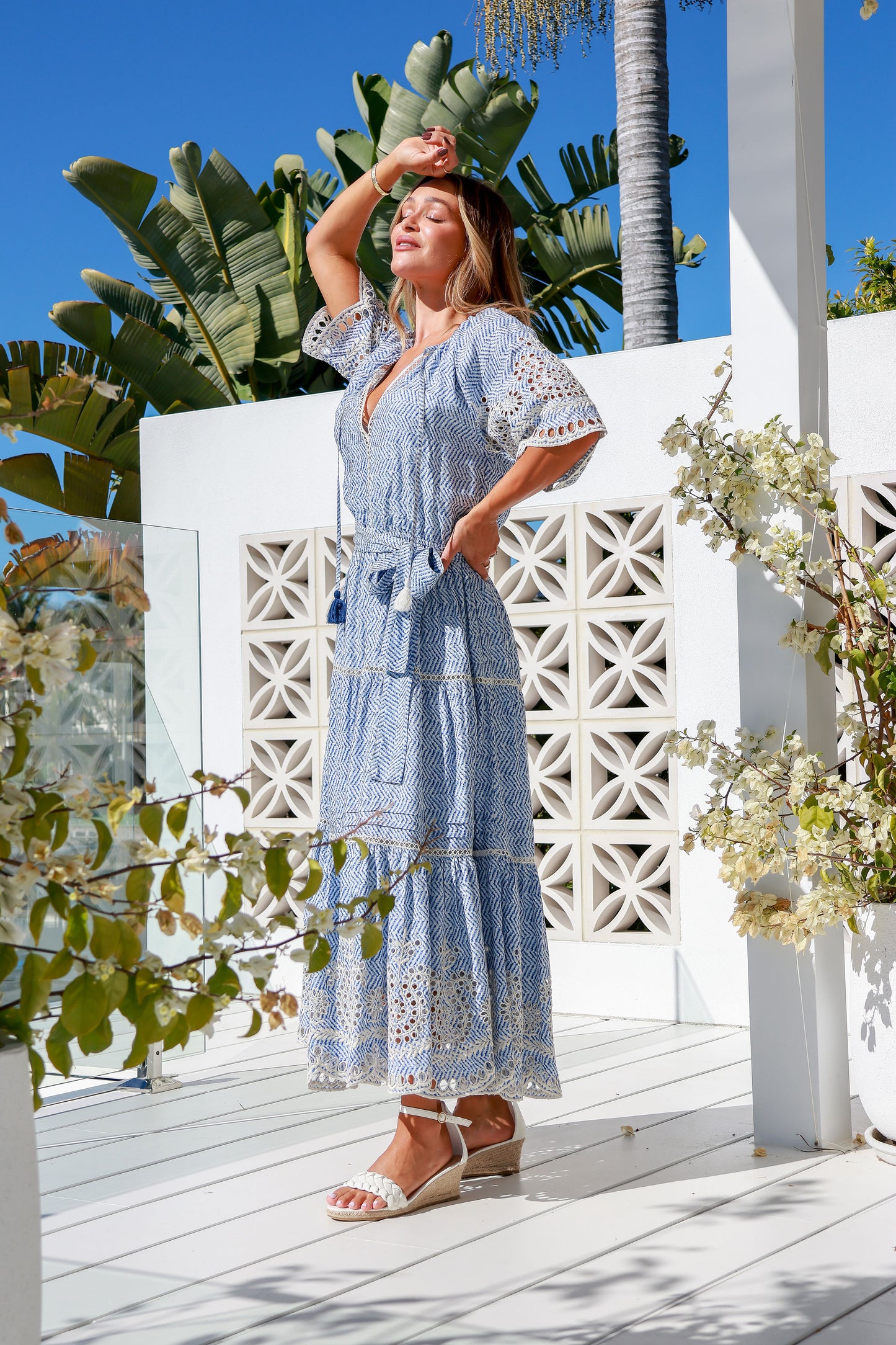 TAKE ME TO COMO BLUE SUMMER DRESS