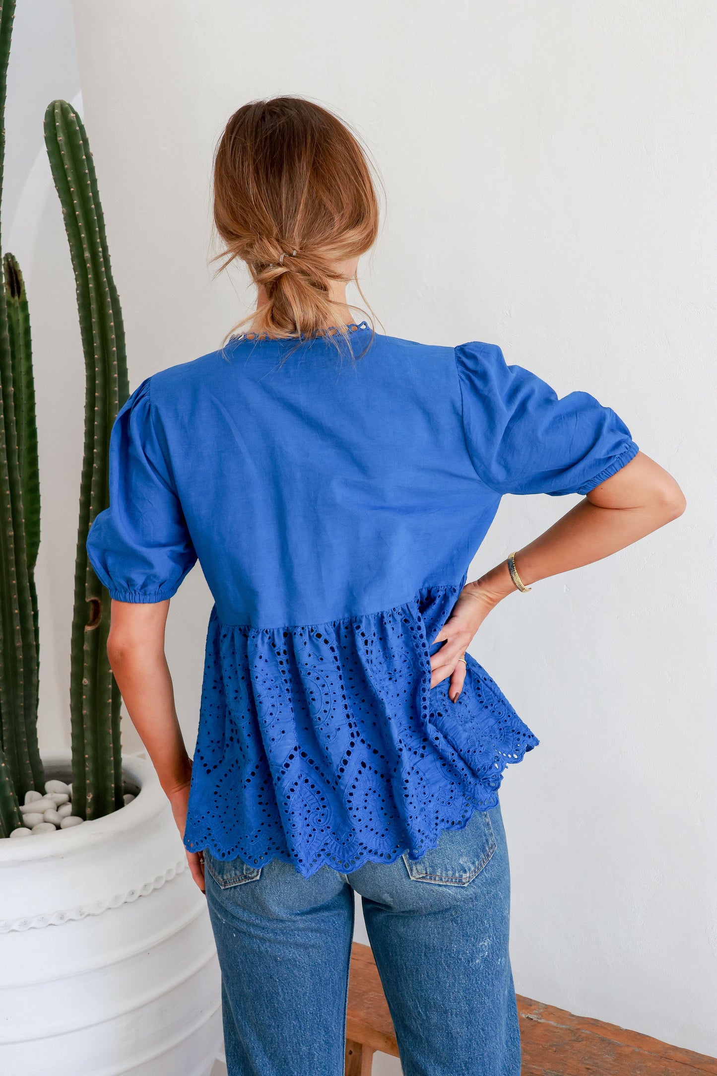 LUCCA COBALT BLUE COTTON TOP