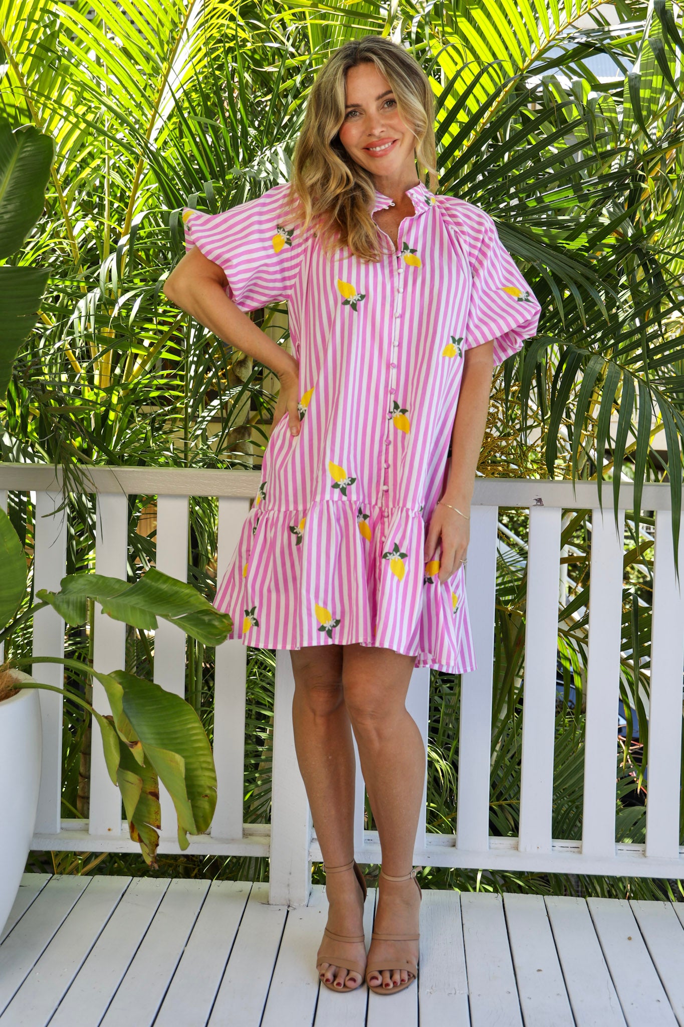 LEMON SPLICE DRESS - PINK