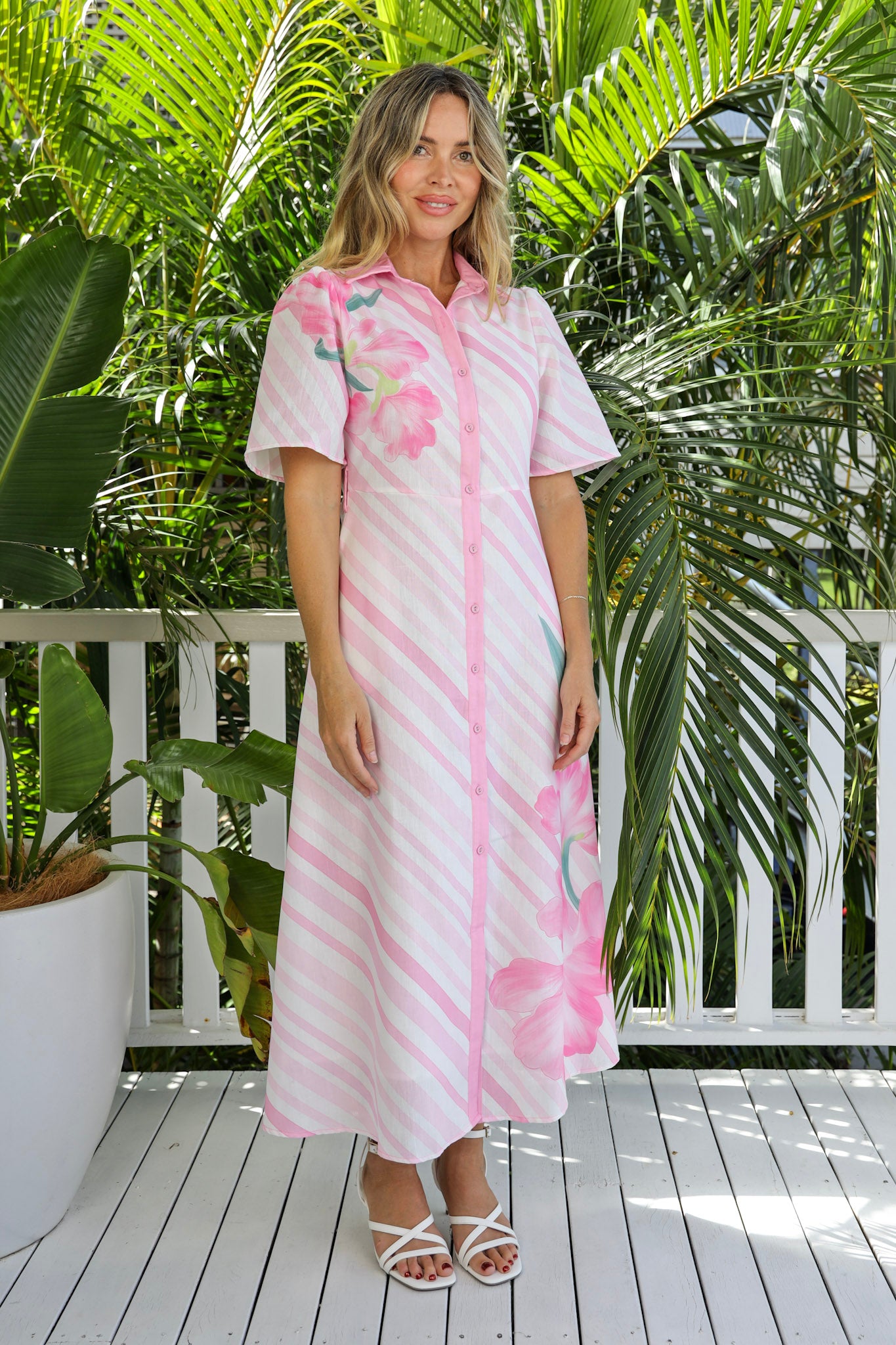 HELENA BELTED MIDI DRESS