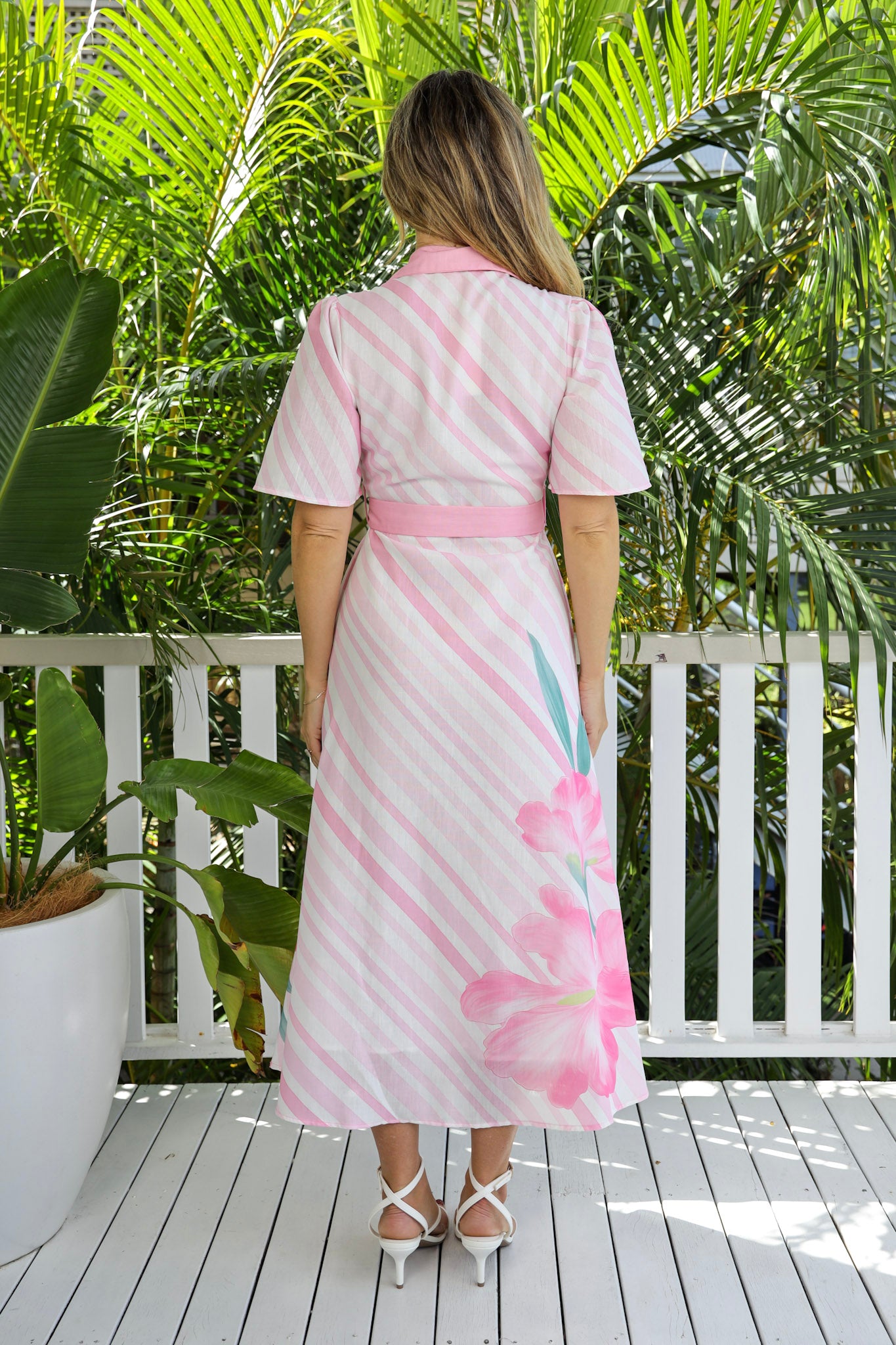 HELENA BELTED MIDI DRESS