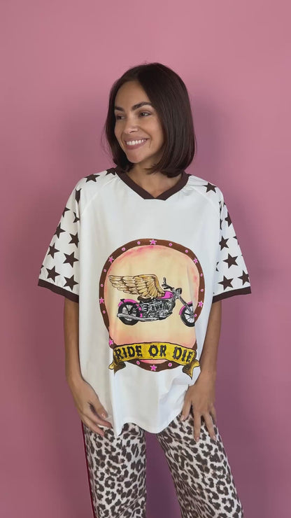 RIDE OR DIE OVERSIZED TEE