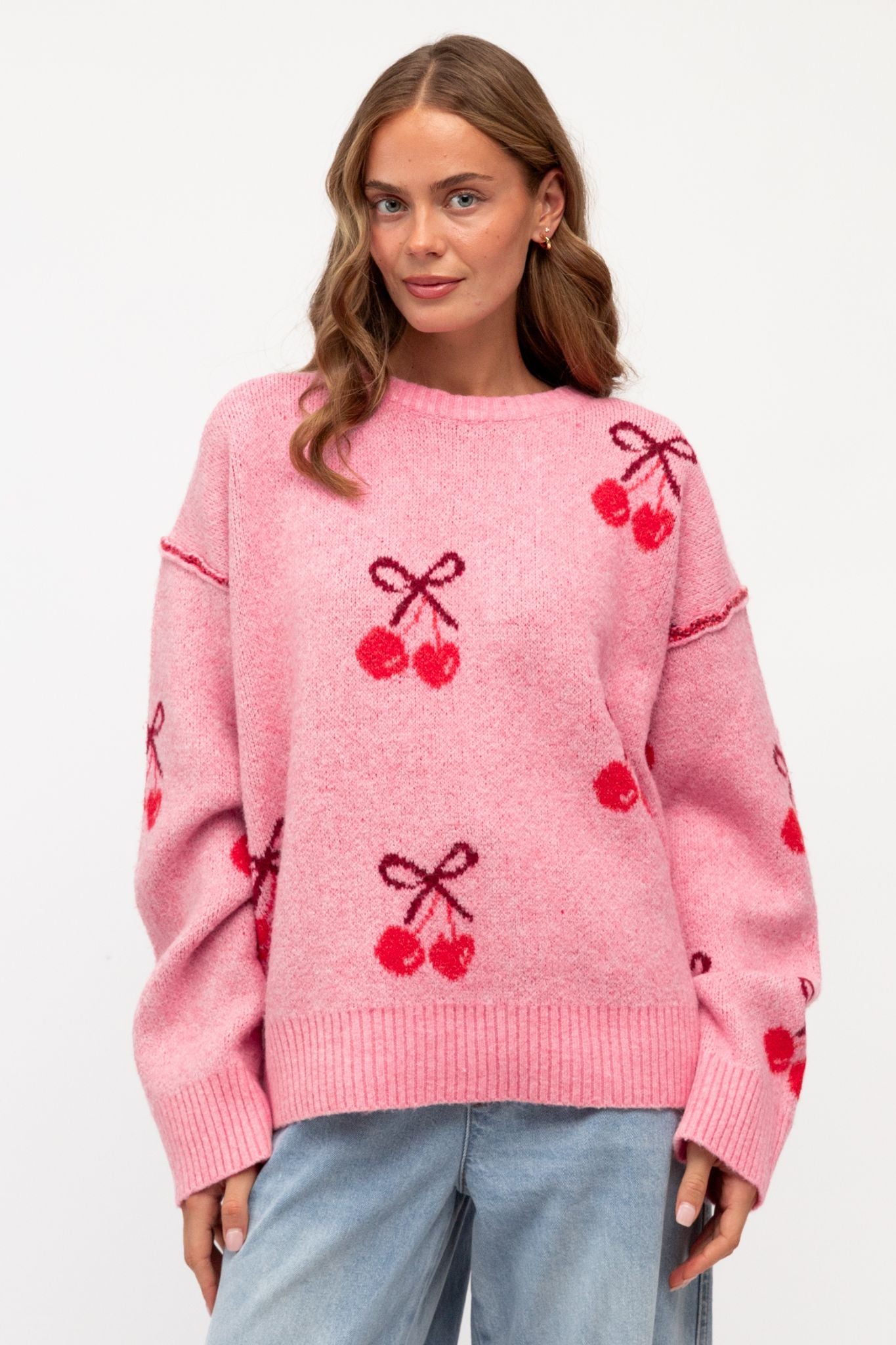 SWEET CHERRY KNIT SWEATER
