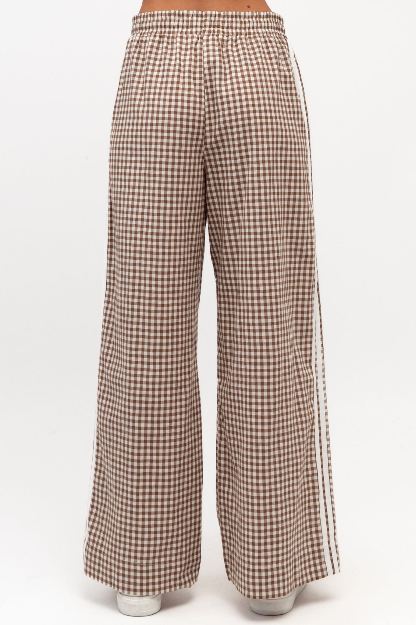 GRACEY GINGHAM PANT IN CHOCOLATE GINGHAM CHECK