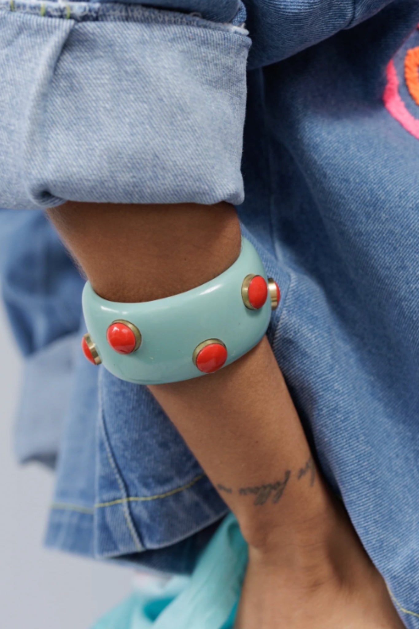Joy Studded Bangle in Blue