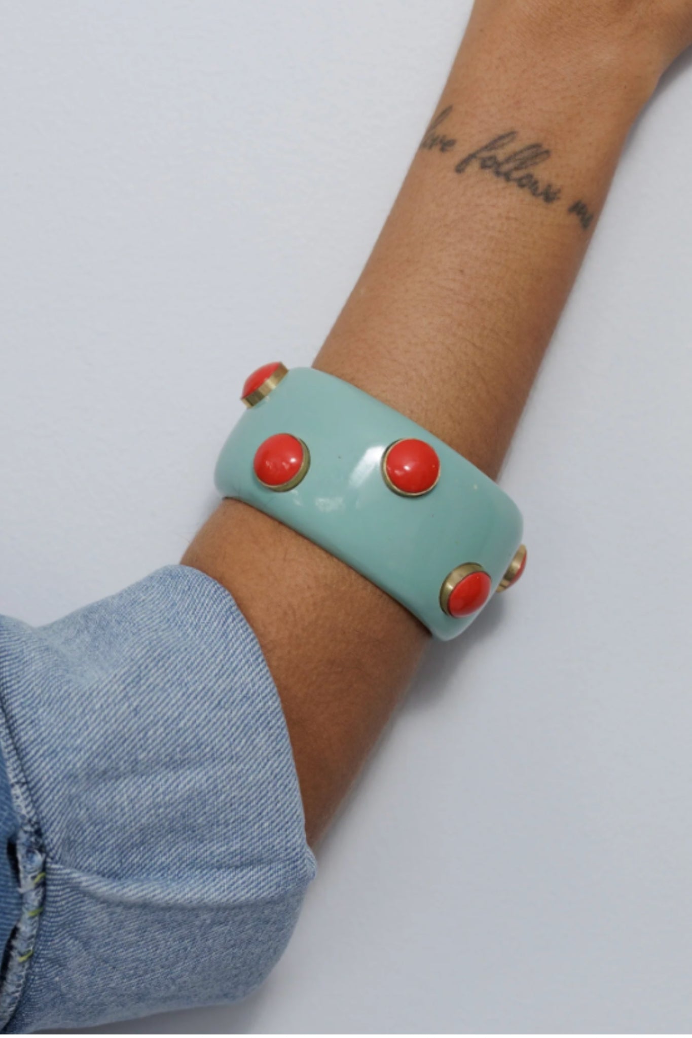 Joy Studded Bangle in Blue