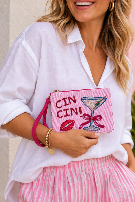 Cin Cin Beaded Pouch