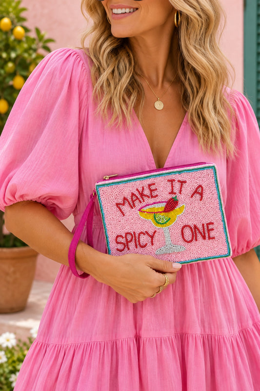 Spicy Beaded Pouch