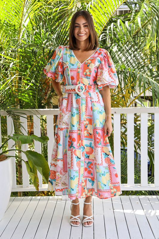 CAPRI CITRUS MAXI DRESS