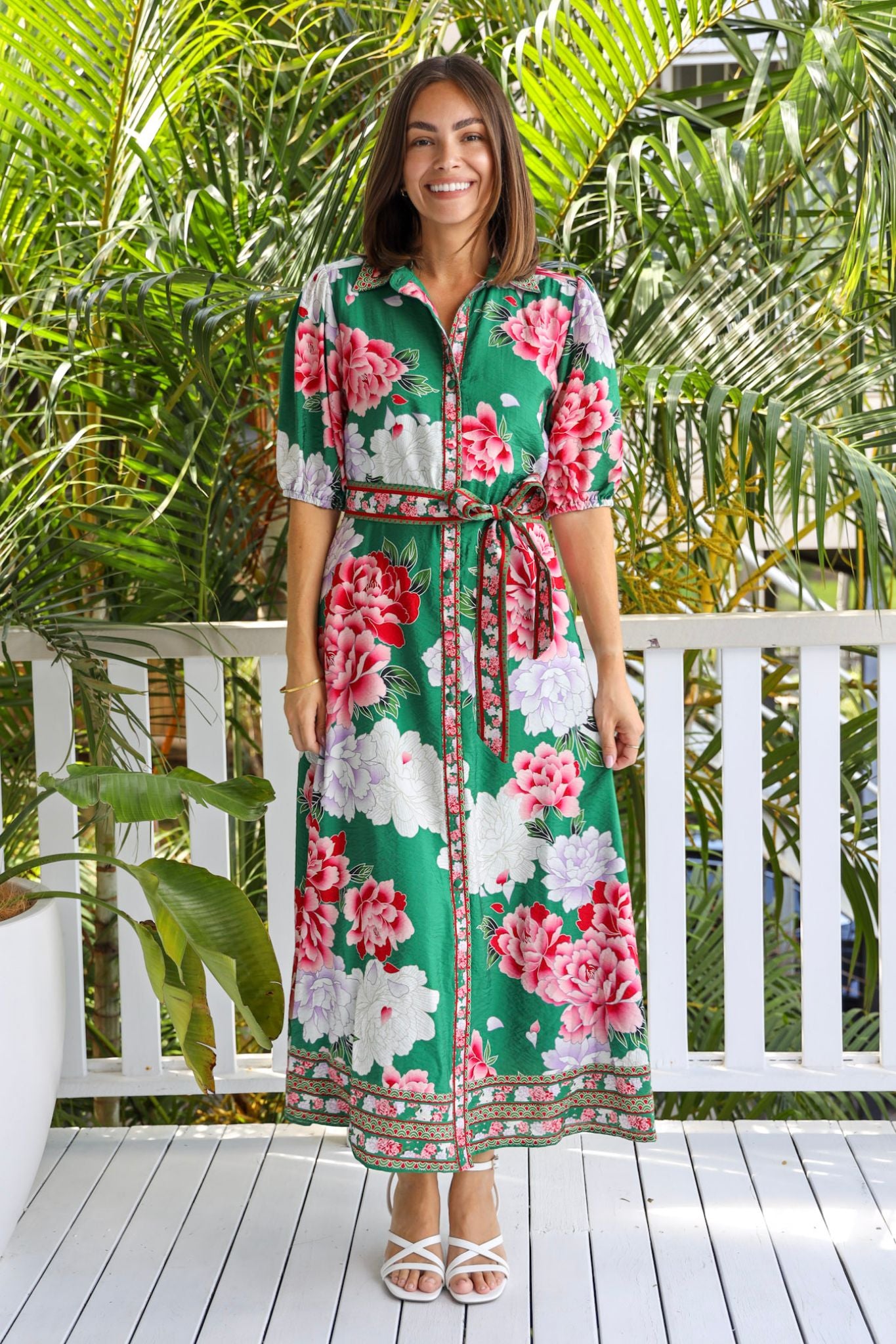 JOYFUL BELTED MAXI DRESS