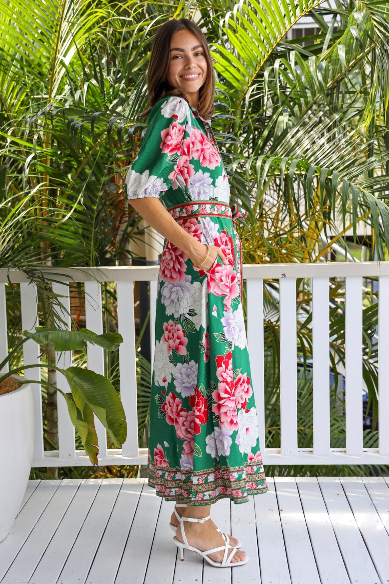 JOYFUL BELTED MAXI DRESS