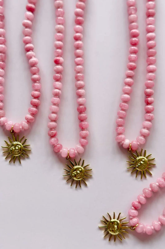 SUNNY PINK GEM NECKLACE