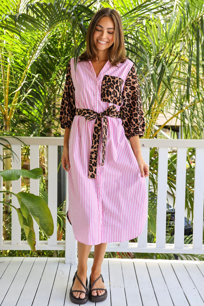 FOREVER SHIRT DRESS - LEOPARD