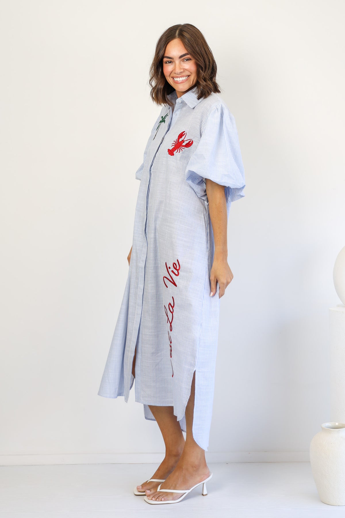 Vacation Midi Shirt Dress