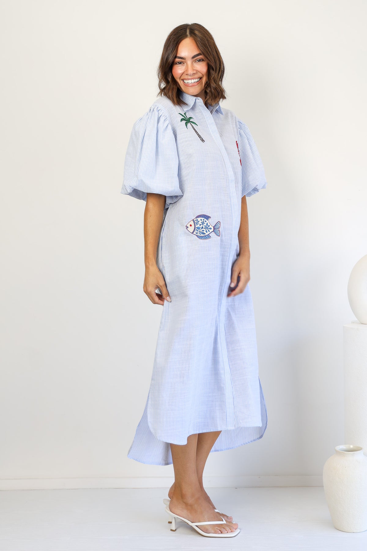 Vacation Midi Shirt Dress
